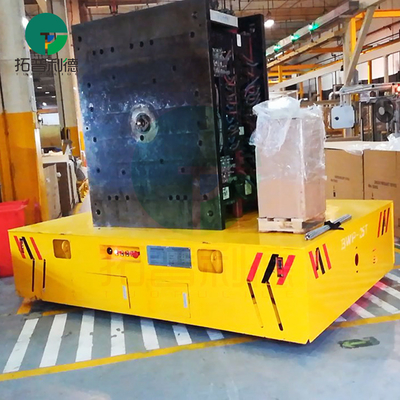 Building Material Stores Heavy Load Motorized Trackless Electric Material Transfer Cart 5 Ton