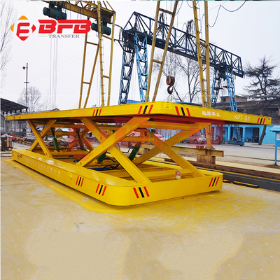 Customized Warehouse Automate Electric Scissor Lifting Transfer Cart Platform